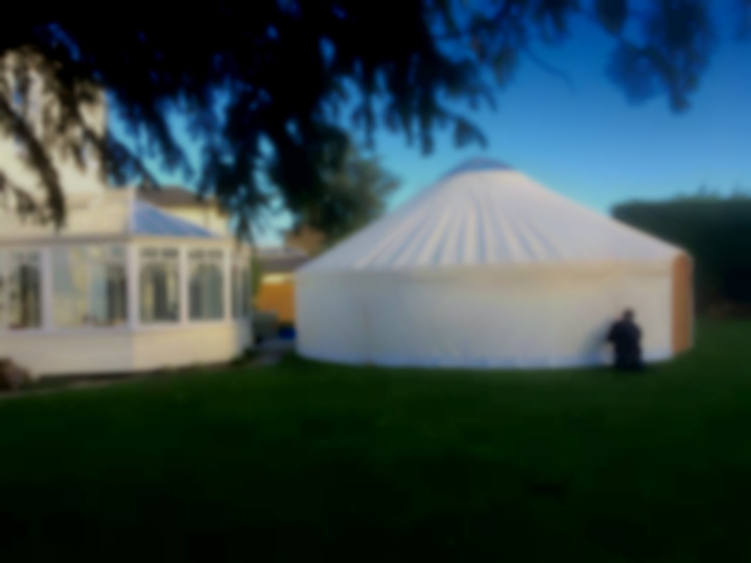 Yurt party in garden Yurt in York 28ft Roundhouse Yurt