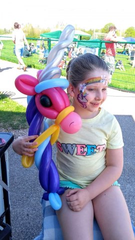 Ladybird Face Painting by Lucy