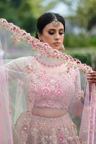 Bride on her wedding morning