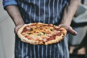 Authentic wood fired pizza