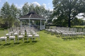 Our Limewash Chivari Chairs- at a Wedding Blessing