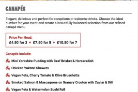 Northern Hog and Roast Ltd Canapes Profile 1