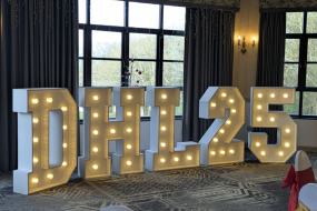 Streamers Events Hire Light Up Letters and Numbers Profile 1