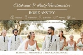 Celebrant & Lady Toastmaster Rosie Anstey Celebrant
Hire Profile 1
