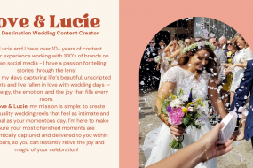 Love & Lucie Event Video and Photography Profile 1