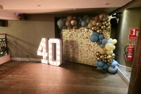 Light Up Numbers sequin wall display