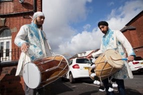 Our dholis in Oldham - Glodwick performing at a Jago