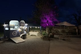 Wedding set up for buffet service at Stennack Farm