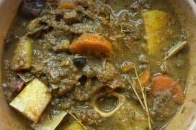 Curry Goat Rich, savory, and aromatic. Tender pieces of goat meat stewed in a fragrant curry sauce with potatoes and carrots until tender.  #foodporn #foodie #curry #jamaica #currygoat