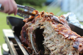 Hog roast at a show