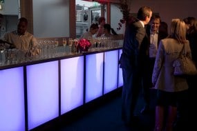 Contempory LED mobile bar units Nicks Mobile Bar 1