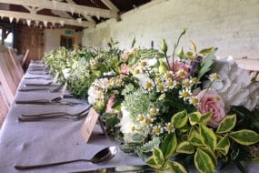 Barn Style Wedding Centrepiece