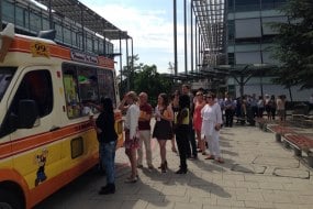 Corporate ice cream van hire company event