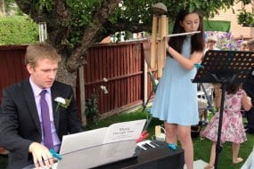 Flute and Piano music at a wedding garden party Flute, piano, wedding music, pianist