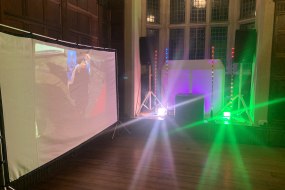 DJ set up and projector 