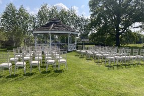 Our Limewash Chivari Chairs- at a Wedding Blessing