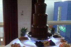 luxury chocolate fountain display