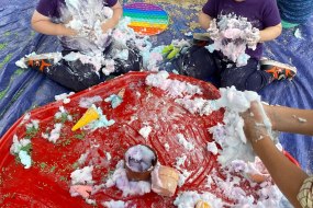 A range of messy or less messy activities provided!