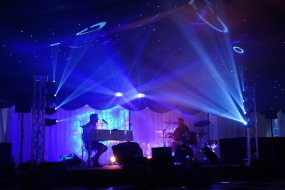 Marquee stage with lighting and sound