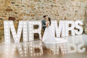 Big Bright Letters Flower Wall Hire Profile 1