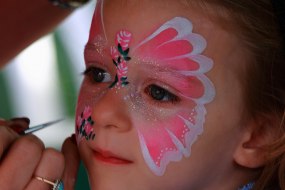 Face painting is a popular activity for all ages.