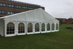 12m x 12m curved roof marquee for a private school in London