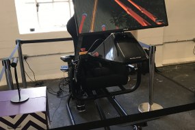 Our full-motion simulator in rollercoaster mode at Event Tech Live 2018