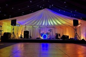 Dance floor, stage and star light ceiling bay to create the perfect dancing area.