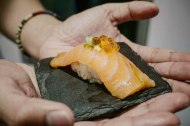 Nigiri Salmon with Ikura (salmon roe)