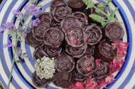 Medicinal chocolates infused with lions mane & reishi mushroom tinctures, ashwaganda and rose