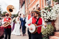 A wedding parade with Silk Street Jazz
