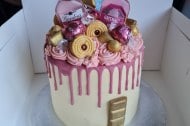 Pink Gin Drip Cake