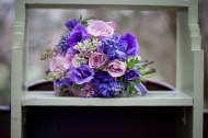 Spring bouquet in purple and lilacs