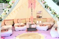 Bell tent in Rose gold theme