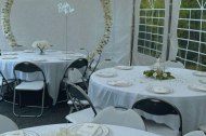 Marquee Round Table/Flower Frame Set Up