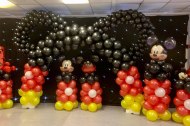 Mickey Mouse with Four Tower Balloons 49” Tall 