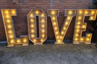 Rustic Light Up Love Letters