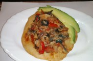 Saltfish with Bakes and Avacado