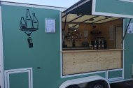 Our mobile bar with covered serving area