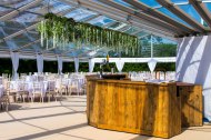 Wedding marquee with clear roofs