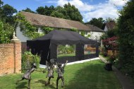 8mx4m Black gazebo