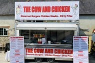 Cow and chicken gourmet burgers