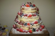 A naked wedding cake we did