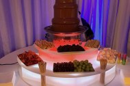 Large Chocolate Fountain served with warm Belgium chocolate 
