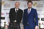 Father and son at the finals of the scottish wedding awards