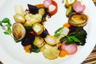 Salad of Charred and Pickled Vegetables with Goat's Cheese Cream
