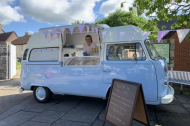 Rachel ready to serve at a Vintage Market 