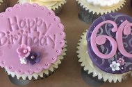Pink Aubergine Cupcakes