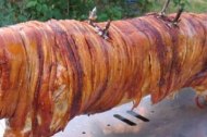 Home produced pork for hog roasts