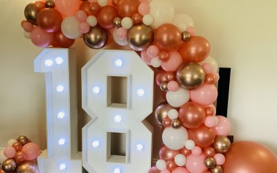 Led numbers balloons garlands 